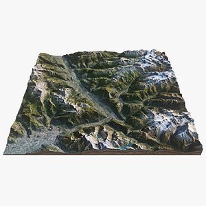 3d alps landscape terrain