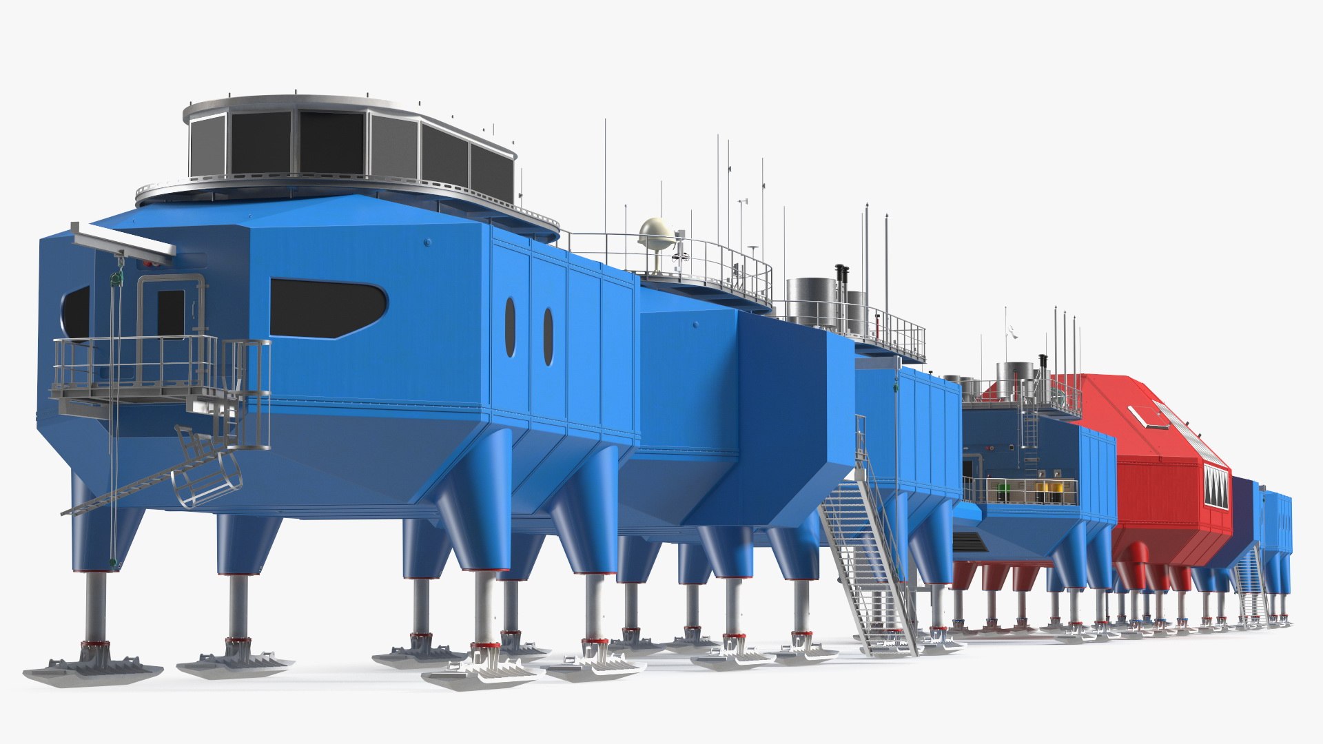 3D Arctic And Antarctic Mobile Research Station Model - TurboSquid 2121884