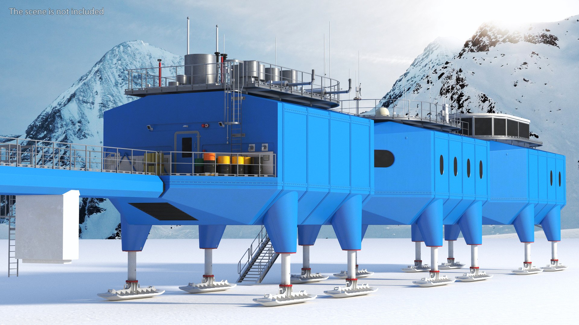 3D Arctic And Antarctic Mobile Research Station Model - TurboSquid 2121884