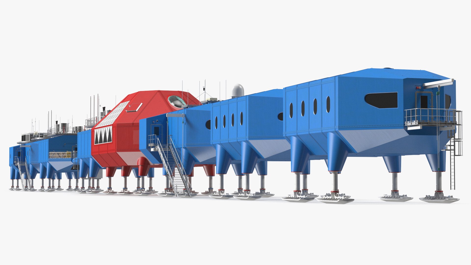 Arctic and Antarctic Mobile Research Station 3D model preview
