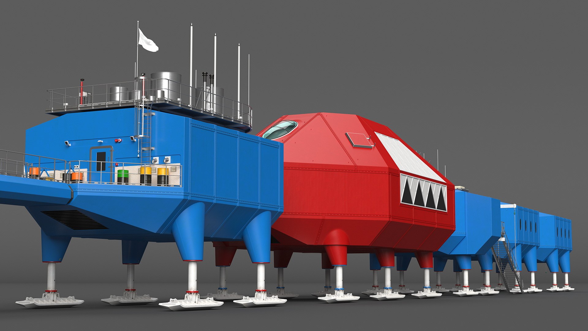 3D Arctic And Antarctic Mobile Research Station Model - TurboSquid 2121884