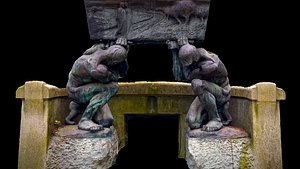 thomb entrance sculptures graveyard photogrammetry 3D