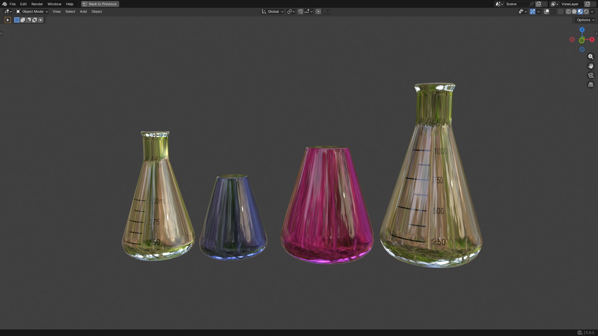 Flasks PBR 2 3D Model - TurboSquid 2533698