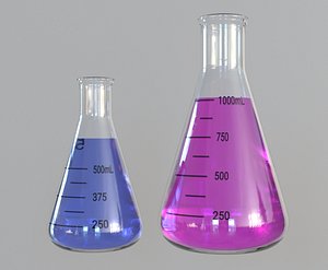 Flasks PBR 2 3D model