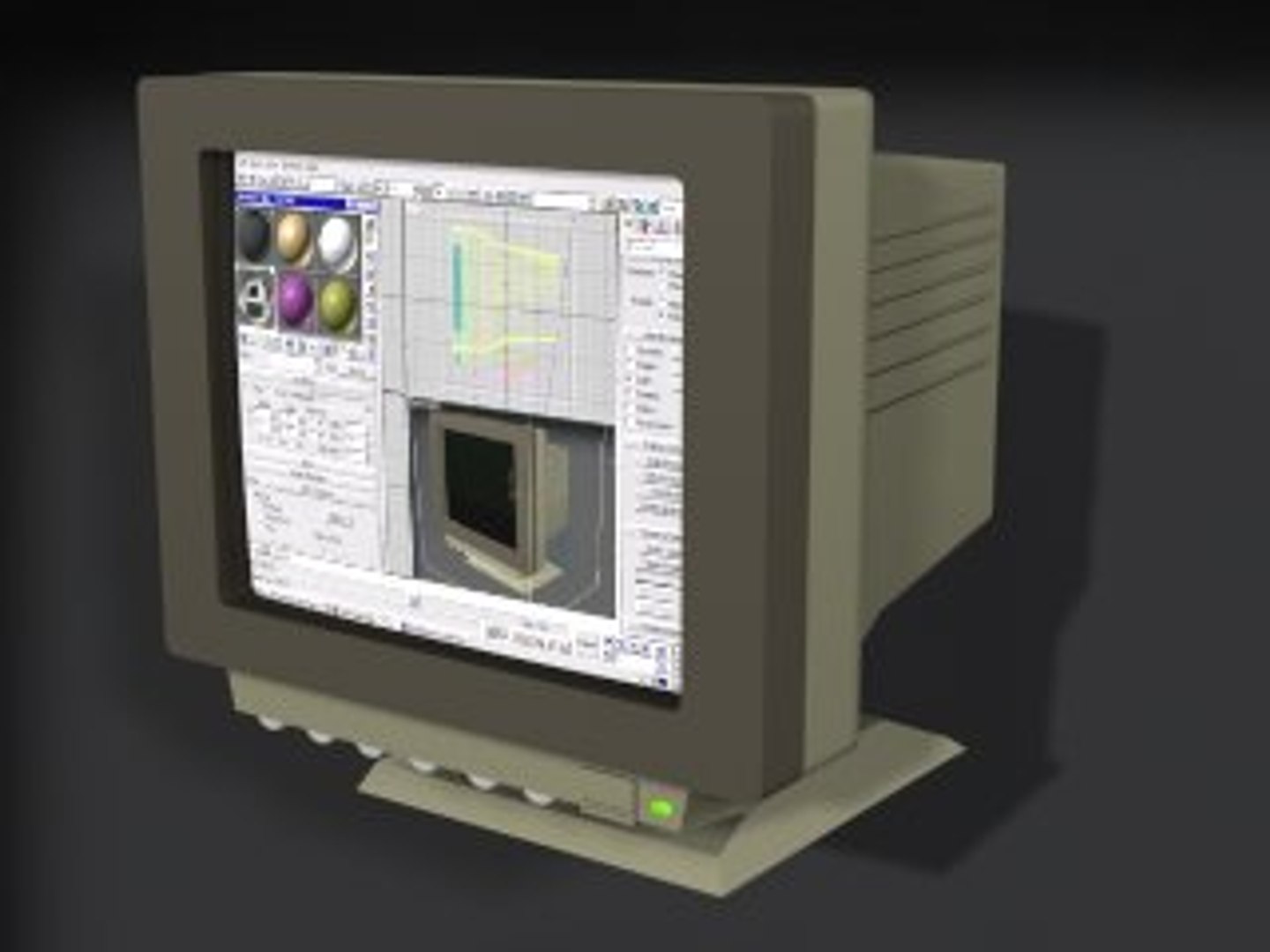 monitor - 3d max