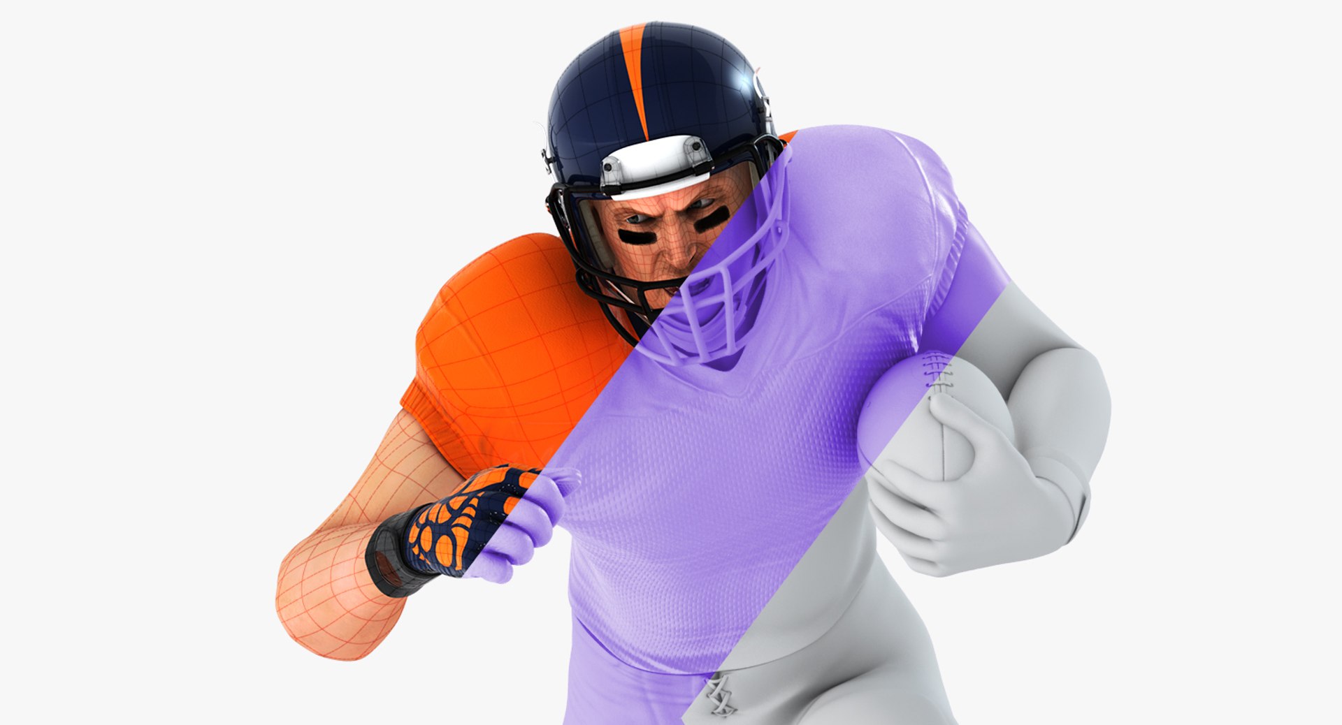 Football American 3D Model - TurboSquid 1321923