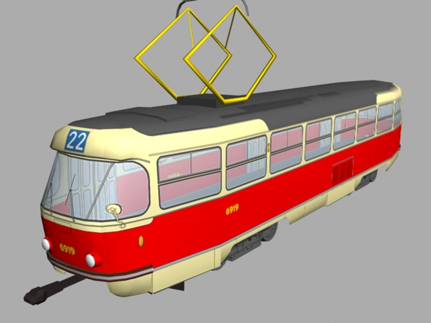 Tatra T3 3d Model