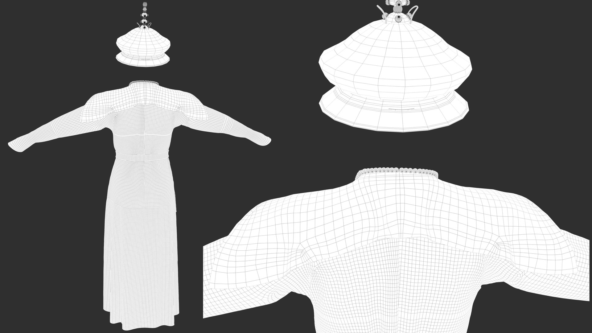 Chinese Qing Dynasty Dragon Robe Dress 3D Model - TurboSquid 2202296