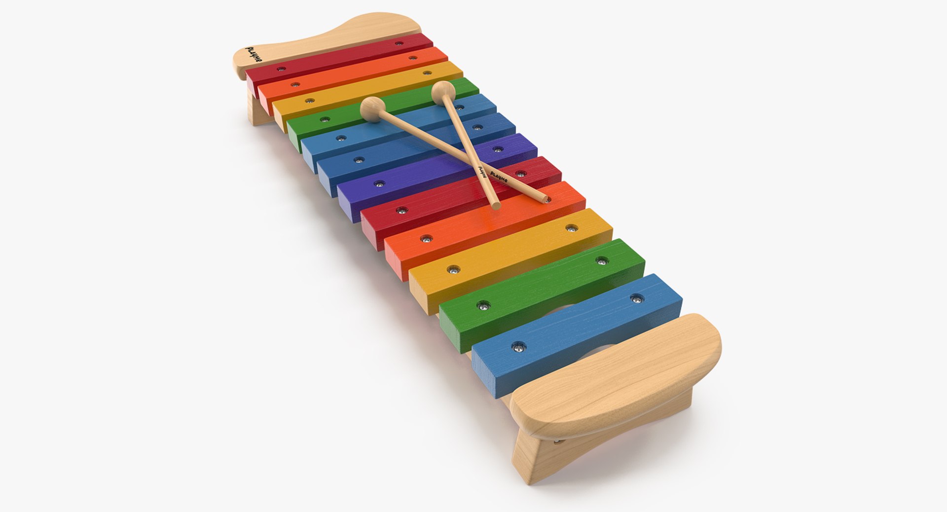 Xylophone Percussion Musical Toy 3D Model 3D model preview
