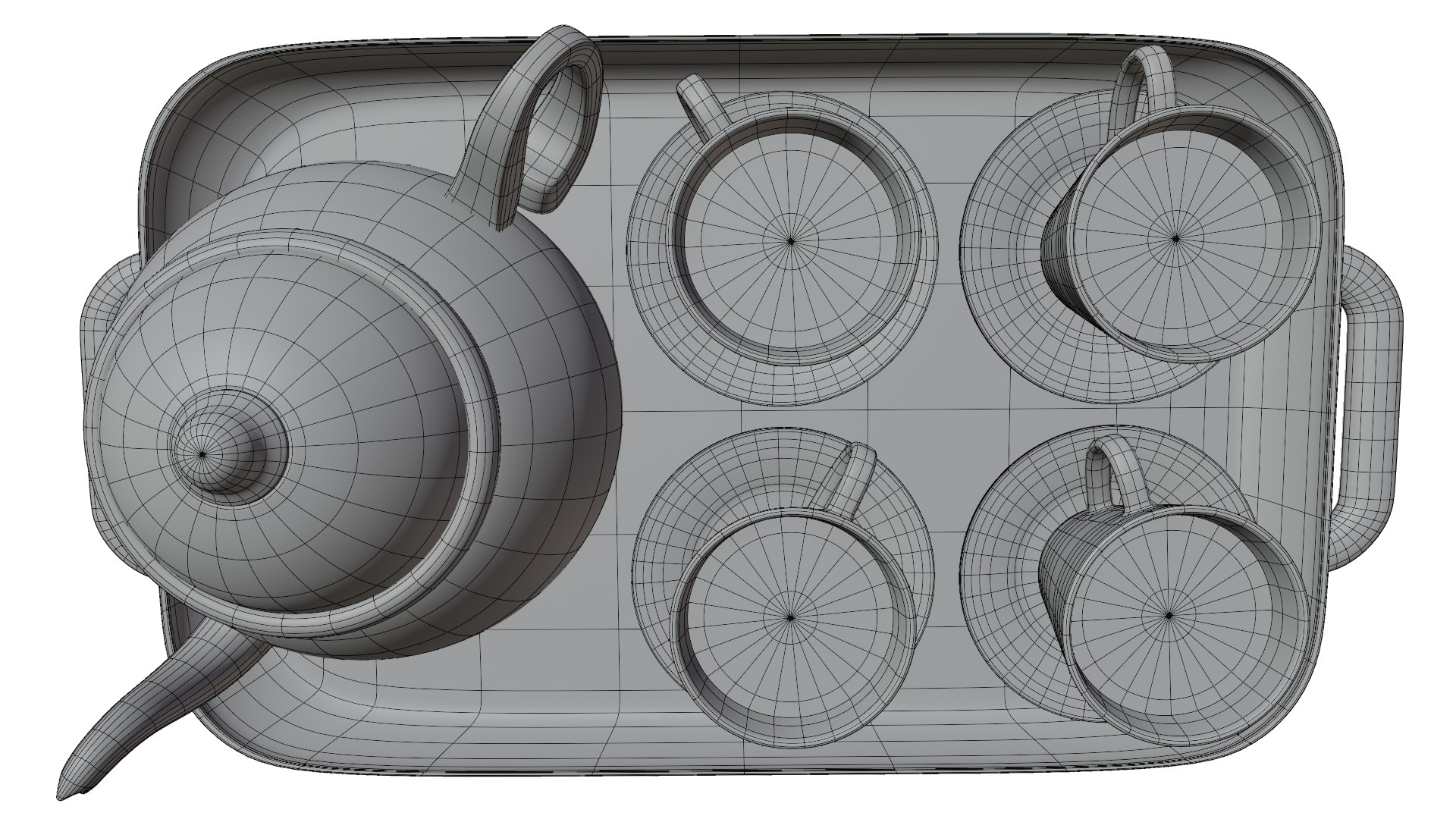 3D Model Tea Cup Set - TurboSquid 2229900