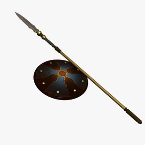 3d model spear shield