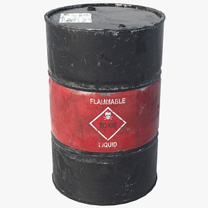 3D Oil Barrel Black HD