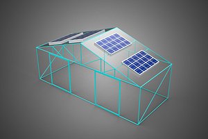 SOLAR POWERED FARM PLANT GREENHOUSE HOTHOUSE GLASSHOUSE GARDEN