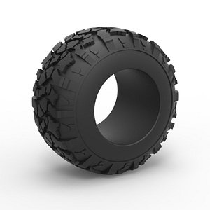 Diecast offroad tire 115 Scale 1 to 25 3D model
