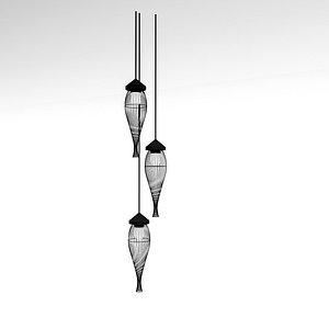 loft hanging lamps 3D model 3D model