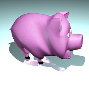 3dsmax cute pig