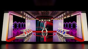 Virtual Game Show Set Design VR AR low-poly