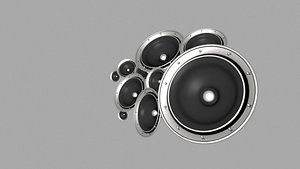 speakers motion graphics 3d model