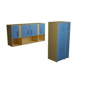 3D shelf and wardrobe model