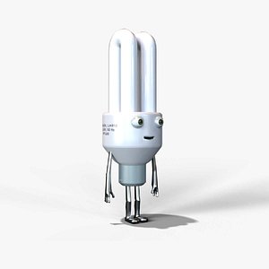cfl character bulb light 3D model