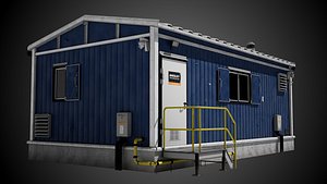 3D Construction Site Office Container Industrial Prop