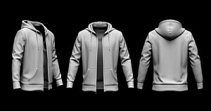 Mens Front Zip Hoodie Jacket