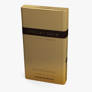 Pack of Cigarettes Super Slim Gold