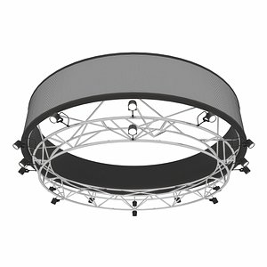 Circle truss with lamp and led screen model