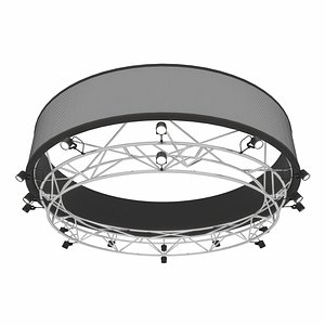 Circle truss with lamp and led screen