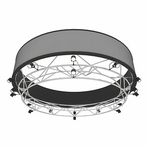 Circle truss with lamp and led screen