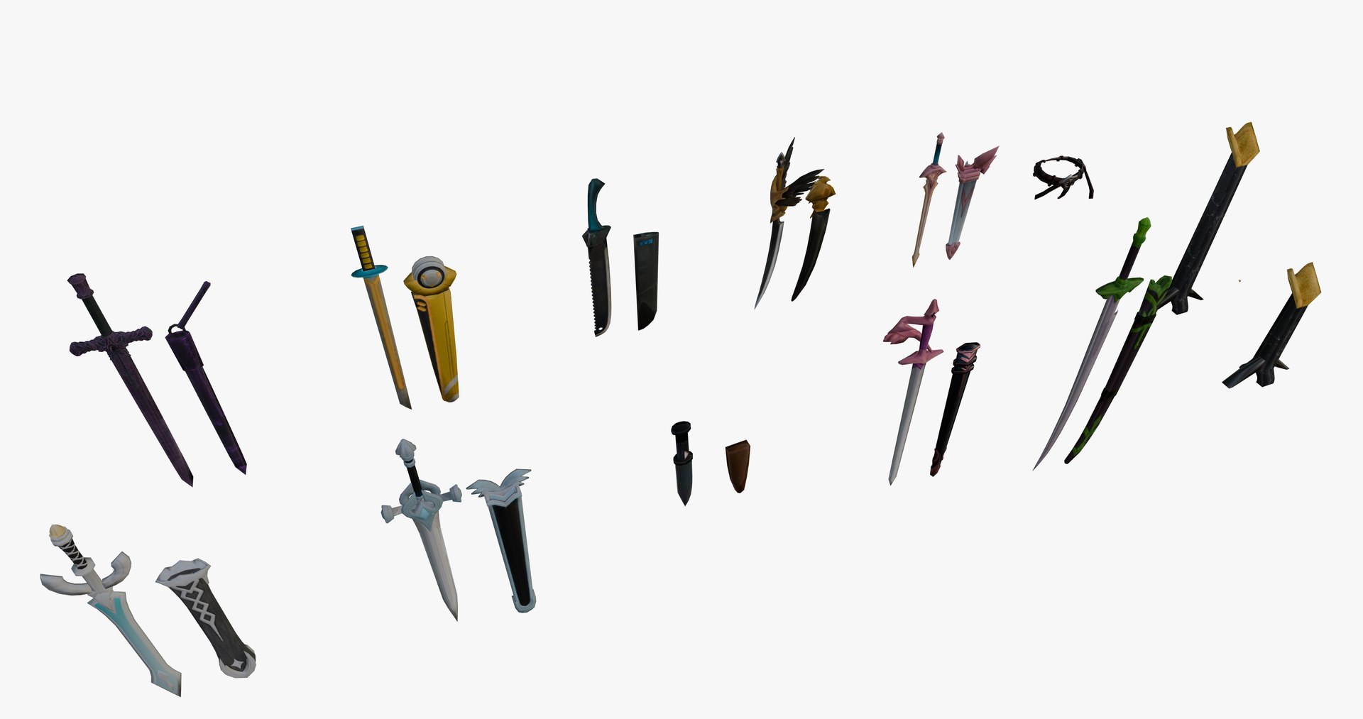 10 Stylized Sword Models Pack 3 - Low Poly 3D Model - TurboSquid 2190865