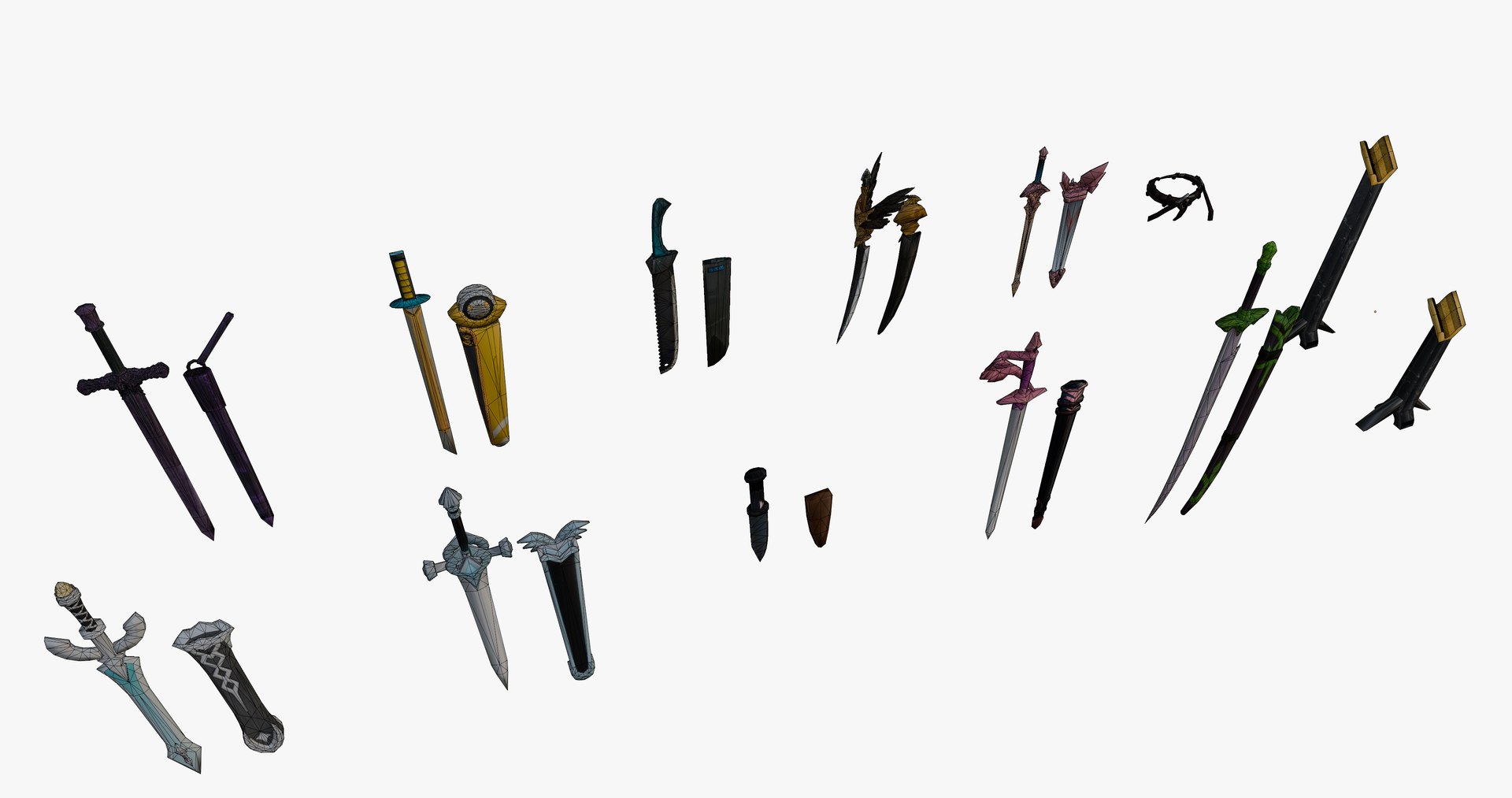 10 Stylized Sword Models Pack 3 - Low Poly 3D Model - TurboSquid 2190865