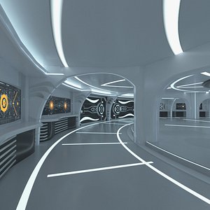 3D Empty Sci Fi Laboratory