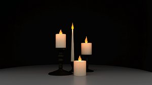 candles set 3D model