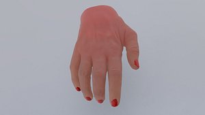 Hand with nail polish 3D 2 3D