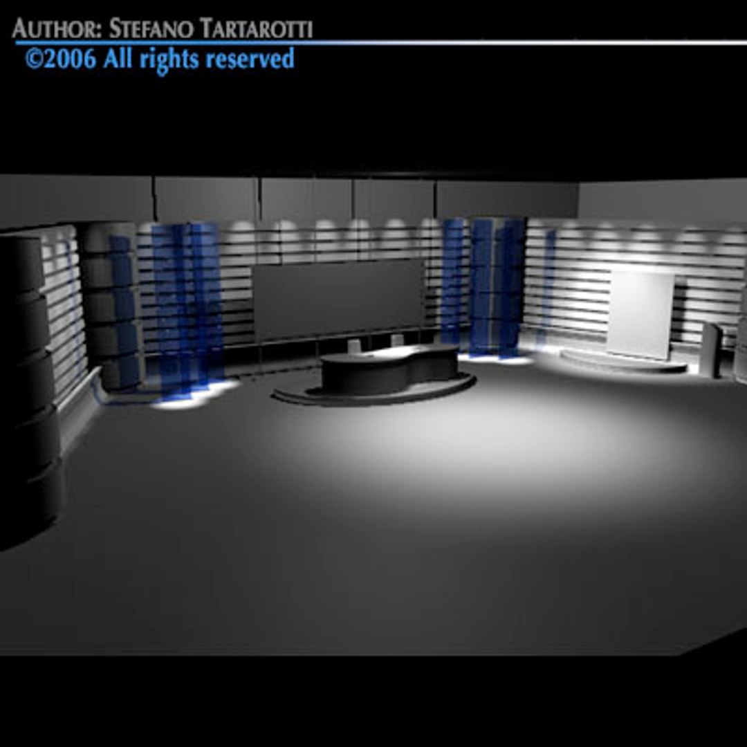 Dxf Tv News Studio Set