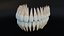 Dentes humanos sujos realistas e detalhados