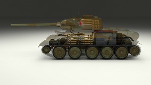 soviet t-34 85 tank 3d x