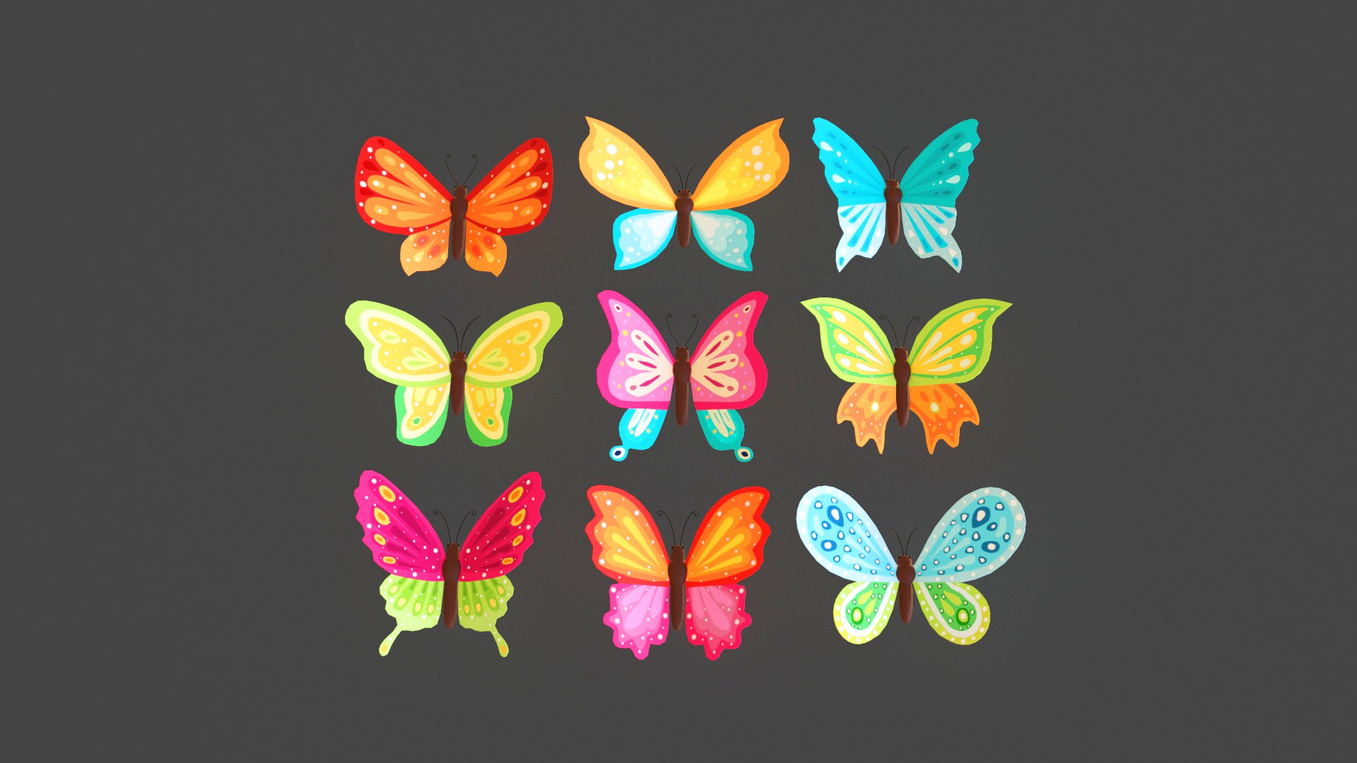 3D Low Poly - Butterfly Wing Flapping Animated Pack 01 model https://p.turbosquid.com/ts-thumb/we/N6nKWc/XW/butterfly_1/jpg/1743005135/1920x1080/fit_q87/da80d4ed0200b998c27544376983814c008de69a/butterfly_1.jpg