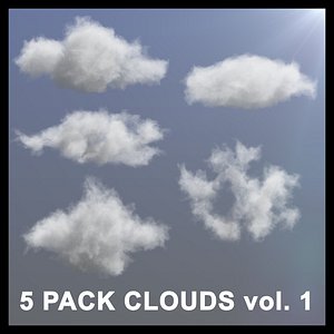 3D Clouds - 5 PACK v1 - VDB