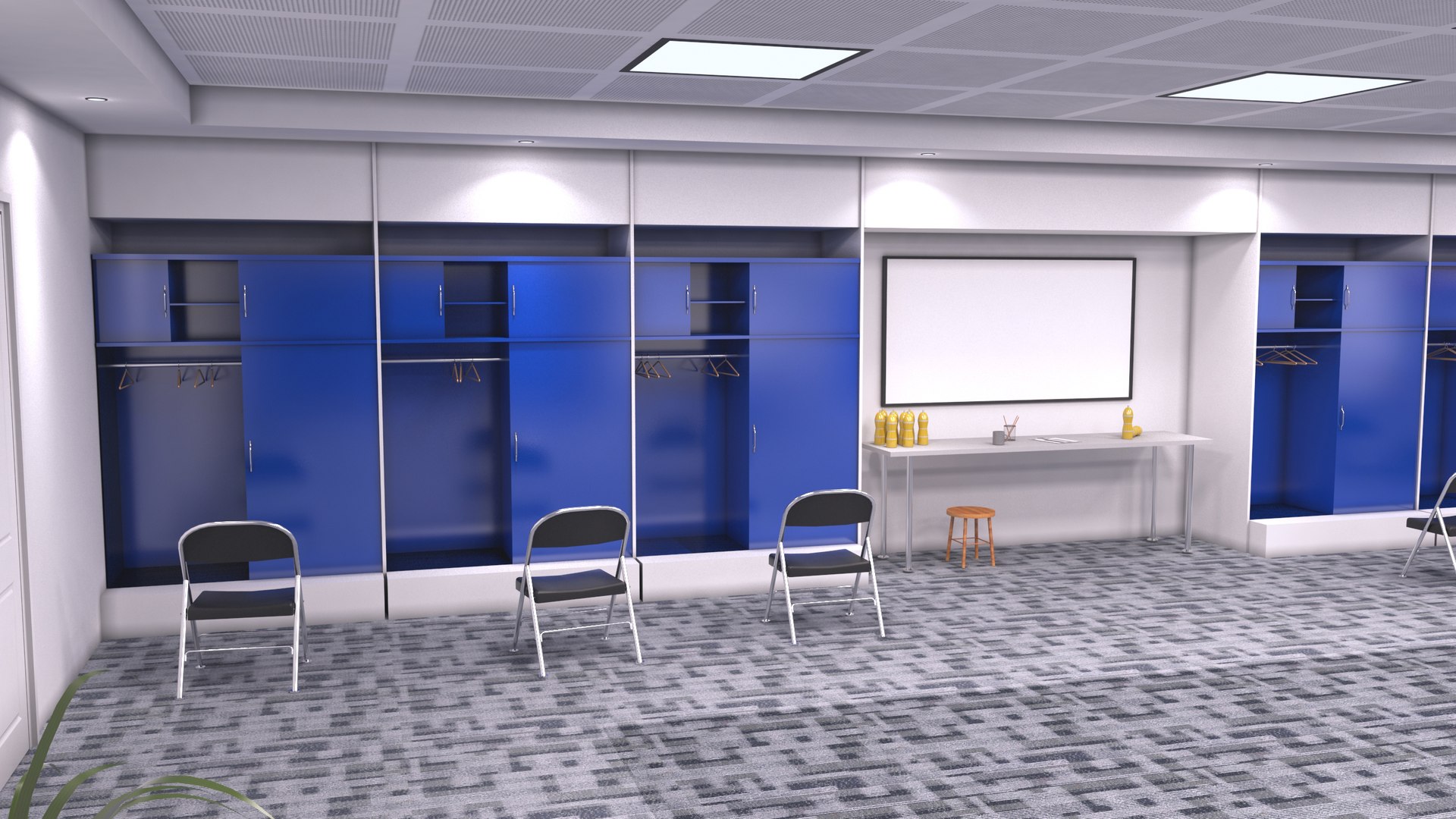 Locker Room 2 - Blue 3D - TurboSquid 1913556