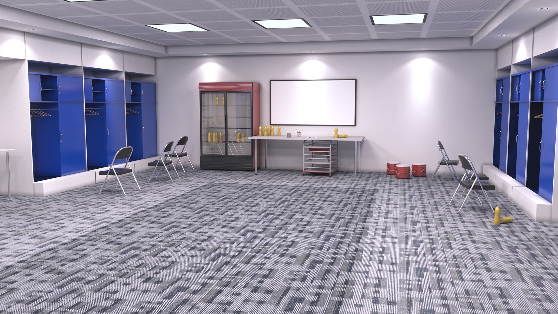 Locker Room 2 - Blue 3D - TurboSquid 1913556