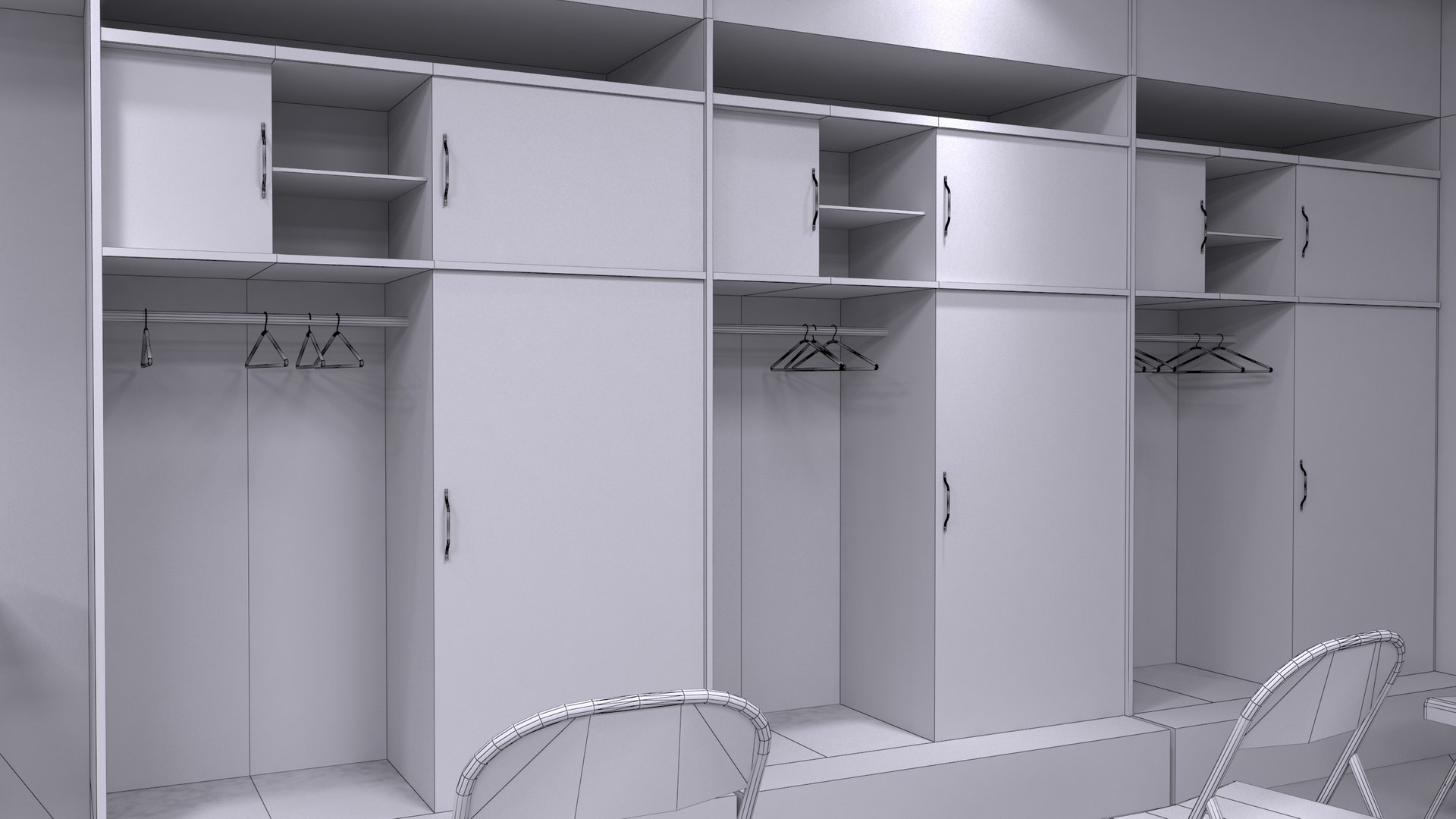 Locker Room 2 - Blue 3D - TurboSquid 1913556