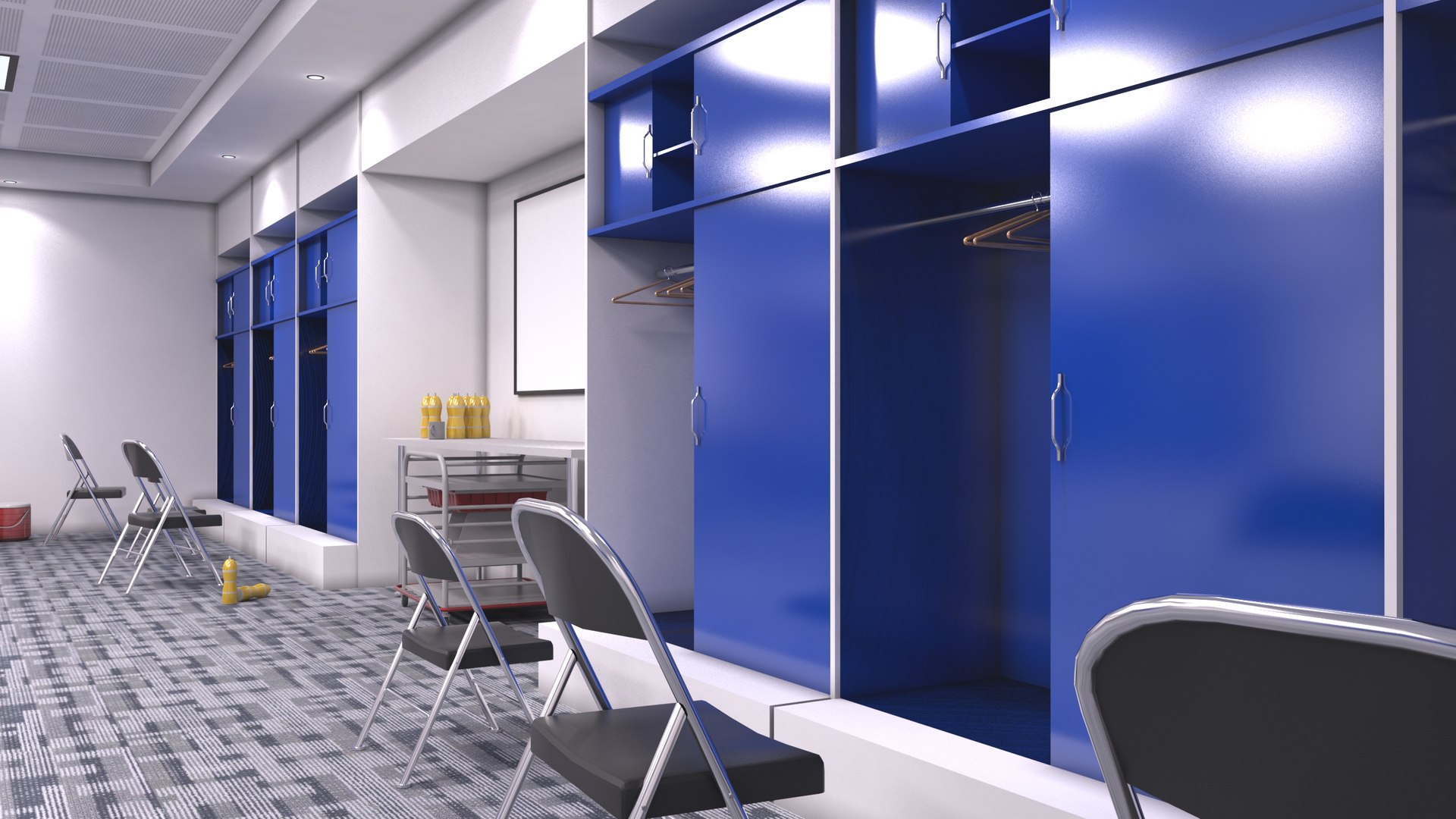 Locker Room 2 - Blue 3D - TurboSquid 1913556