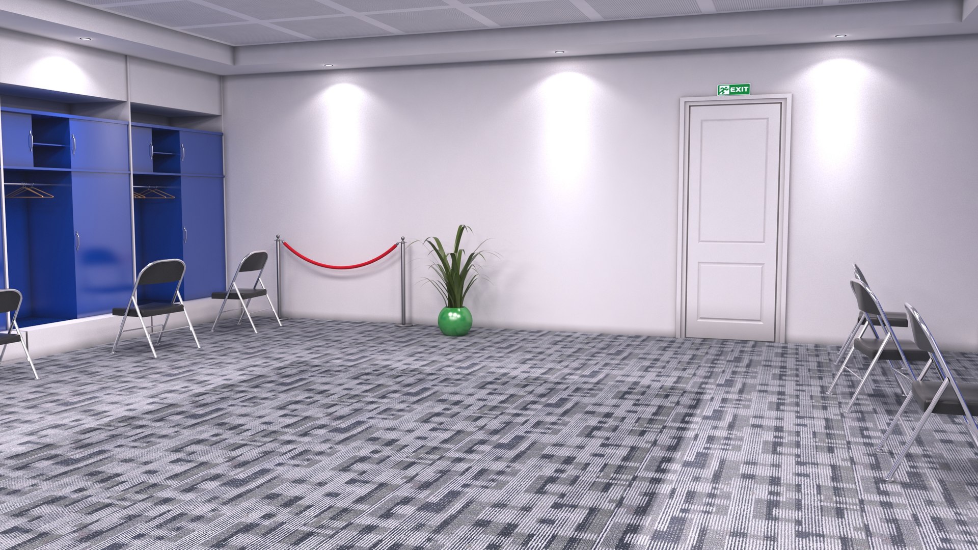 Locker Room 2 - Blue 3D - TurboSquid 1913556