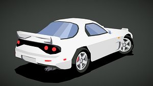 3D Mazda RX7 Stylised model
