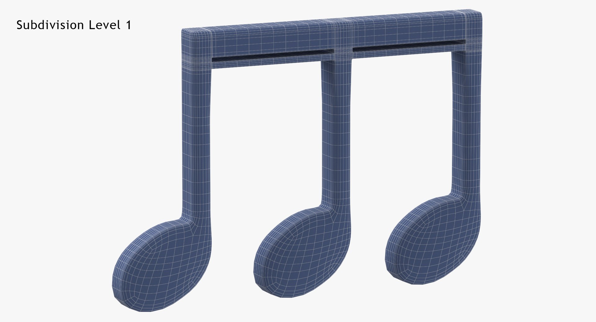 Quaver Combination Note 3D Model TurboSquid 2019574