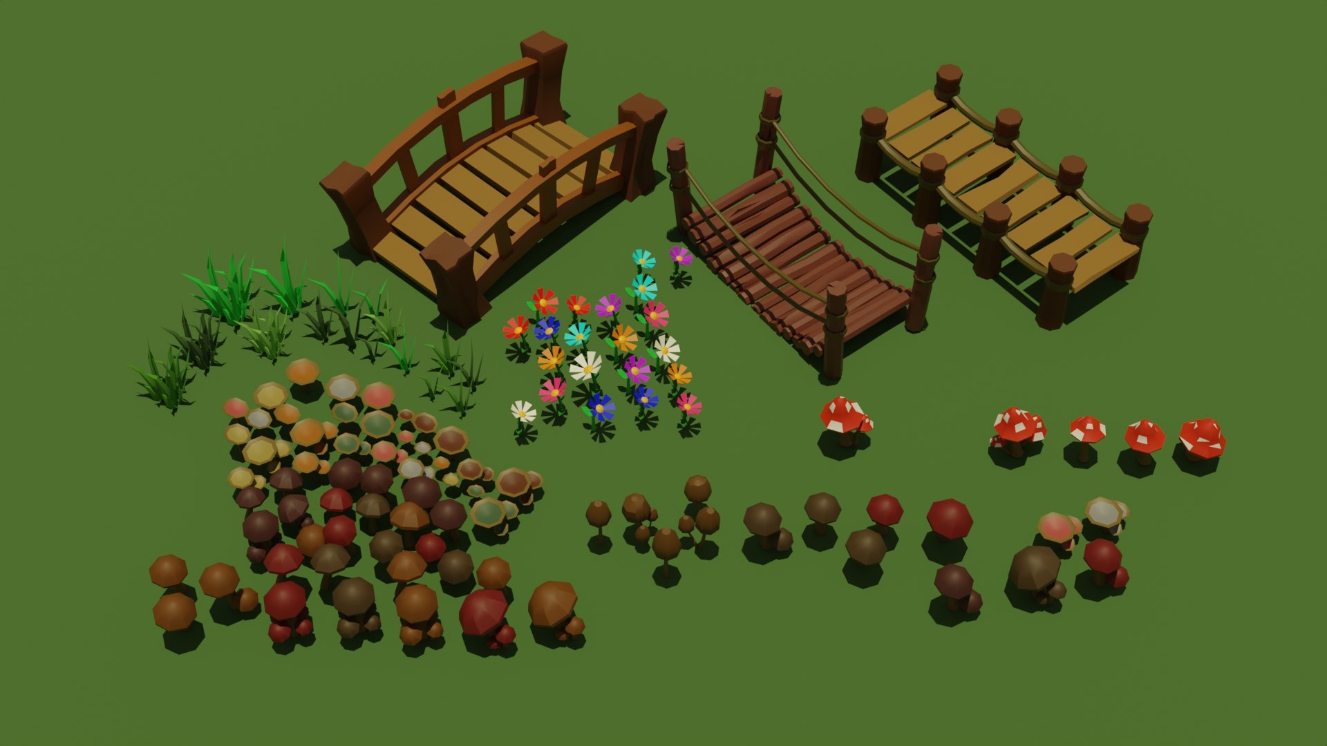 Landscape Assets Pack Low-poly 3D Model 3D Model - TurboSquid 2158536