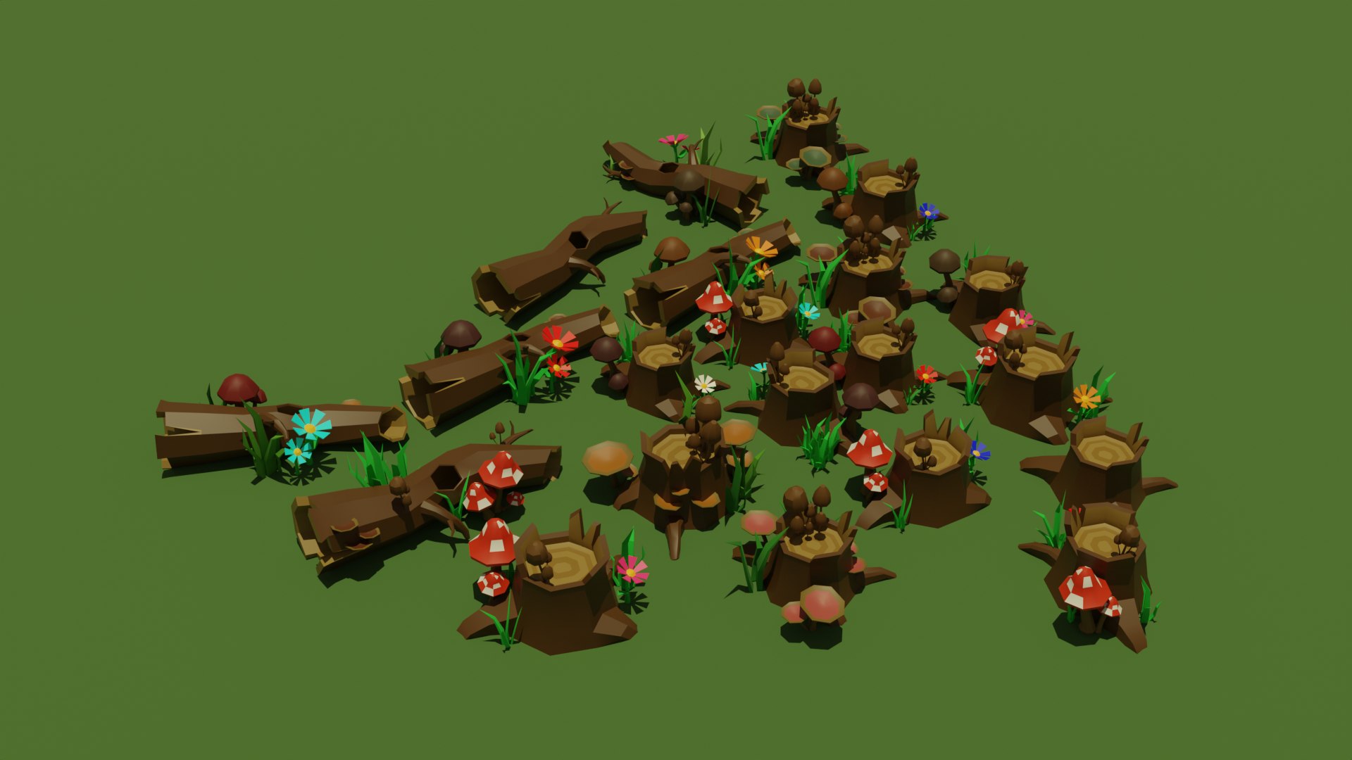 Landscape Assets Pack Low-poly 3D Model 3D Model - TurboSquid 2158536