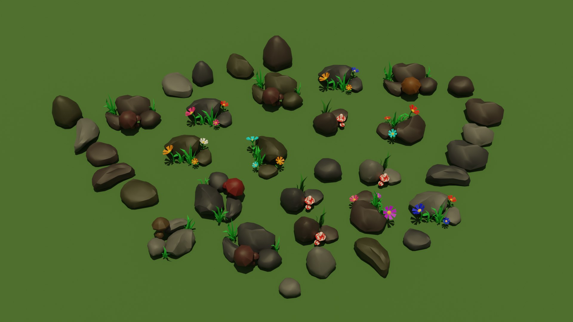Landscape Assets Pack Low-poly 3D Model 3D Model - TurboSquid 2158536
